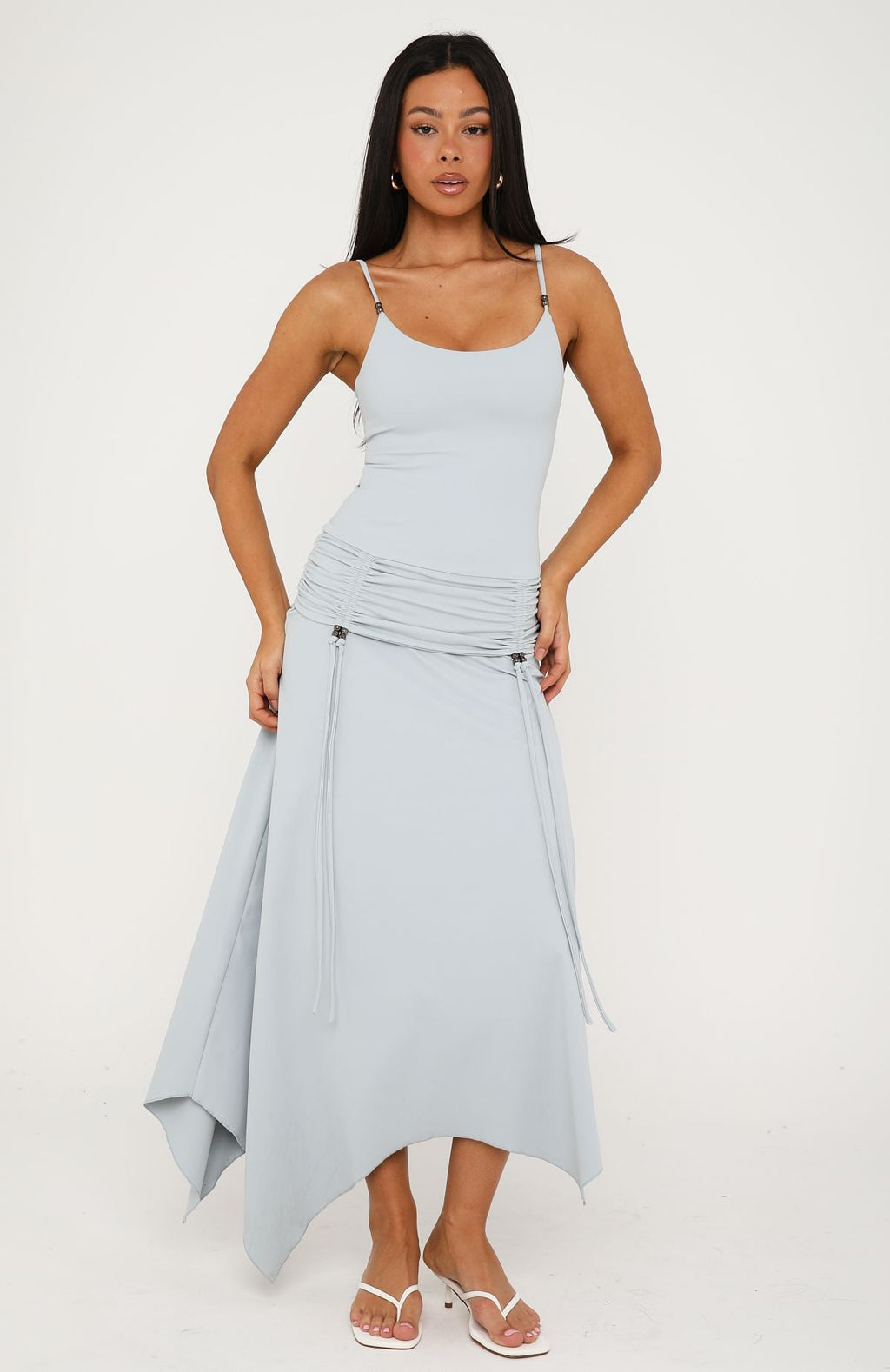White Fox Off Duty Muse Maxi Dress Slate