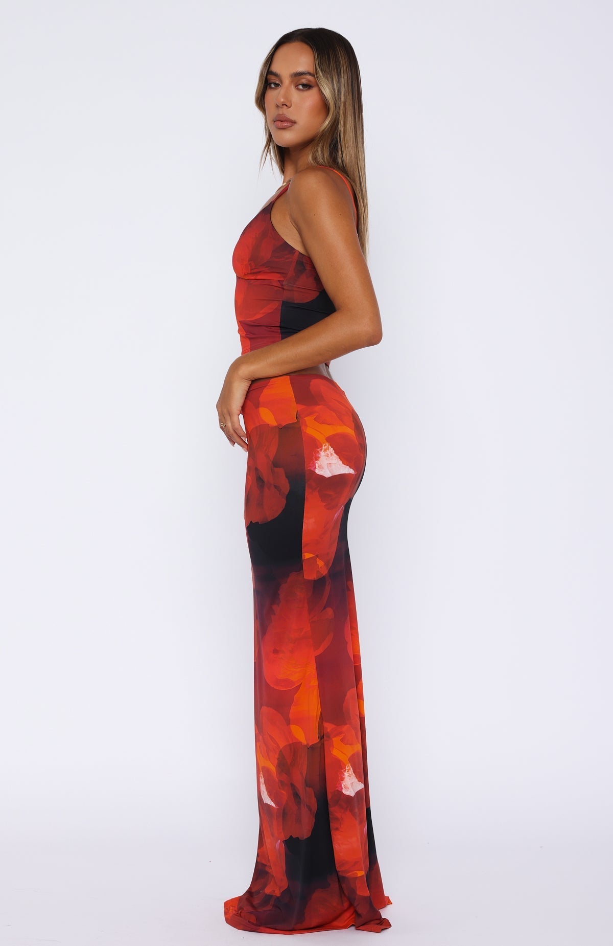 White Fox Sweet Salutations Maxi Skirt Ember