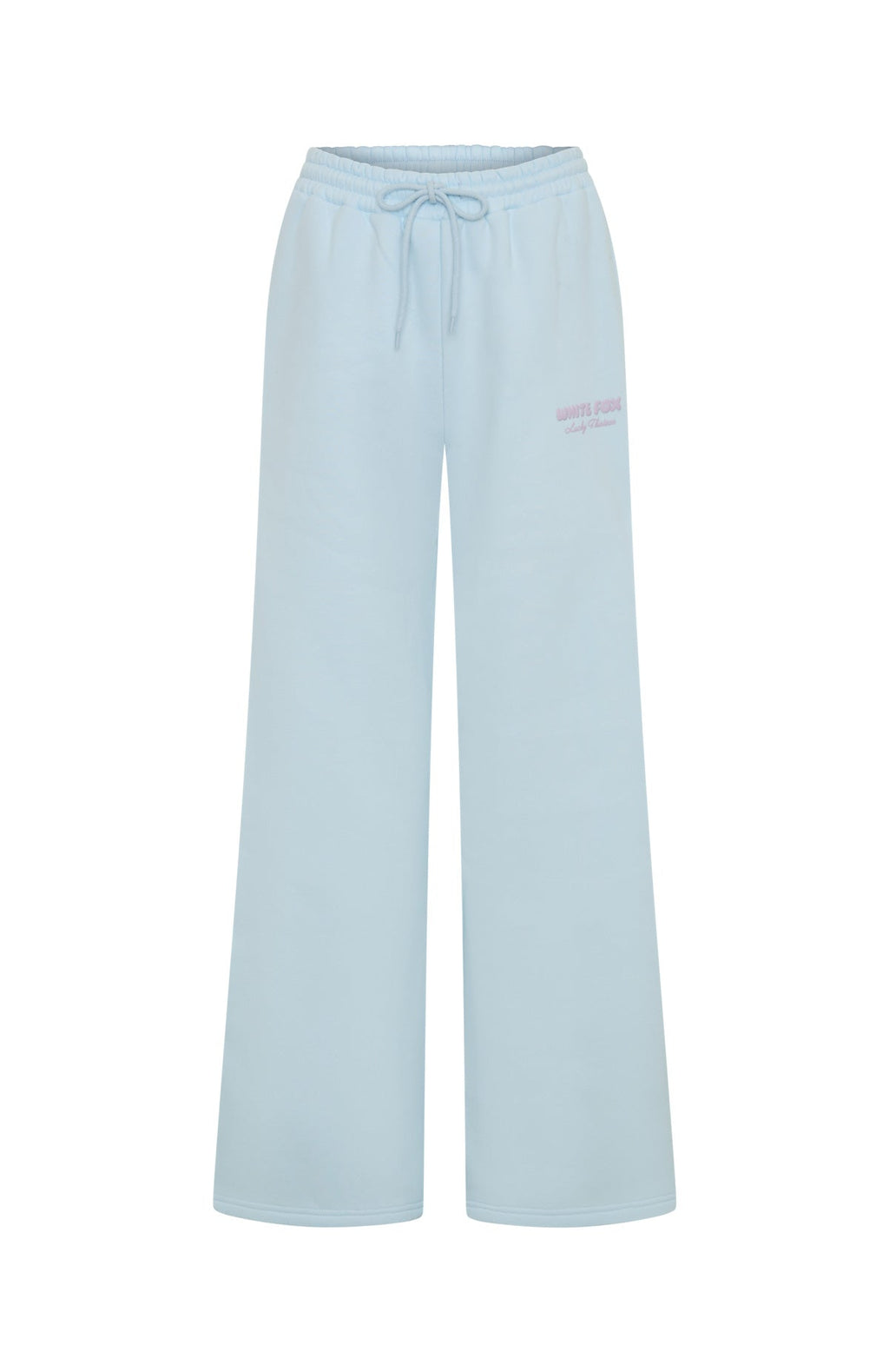 White Fox Lucky Thirteen Audrina Wide Leg Sweatpants Blue