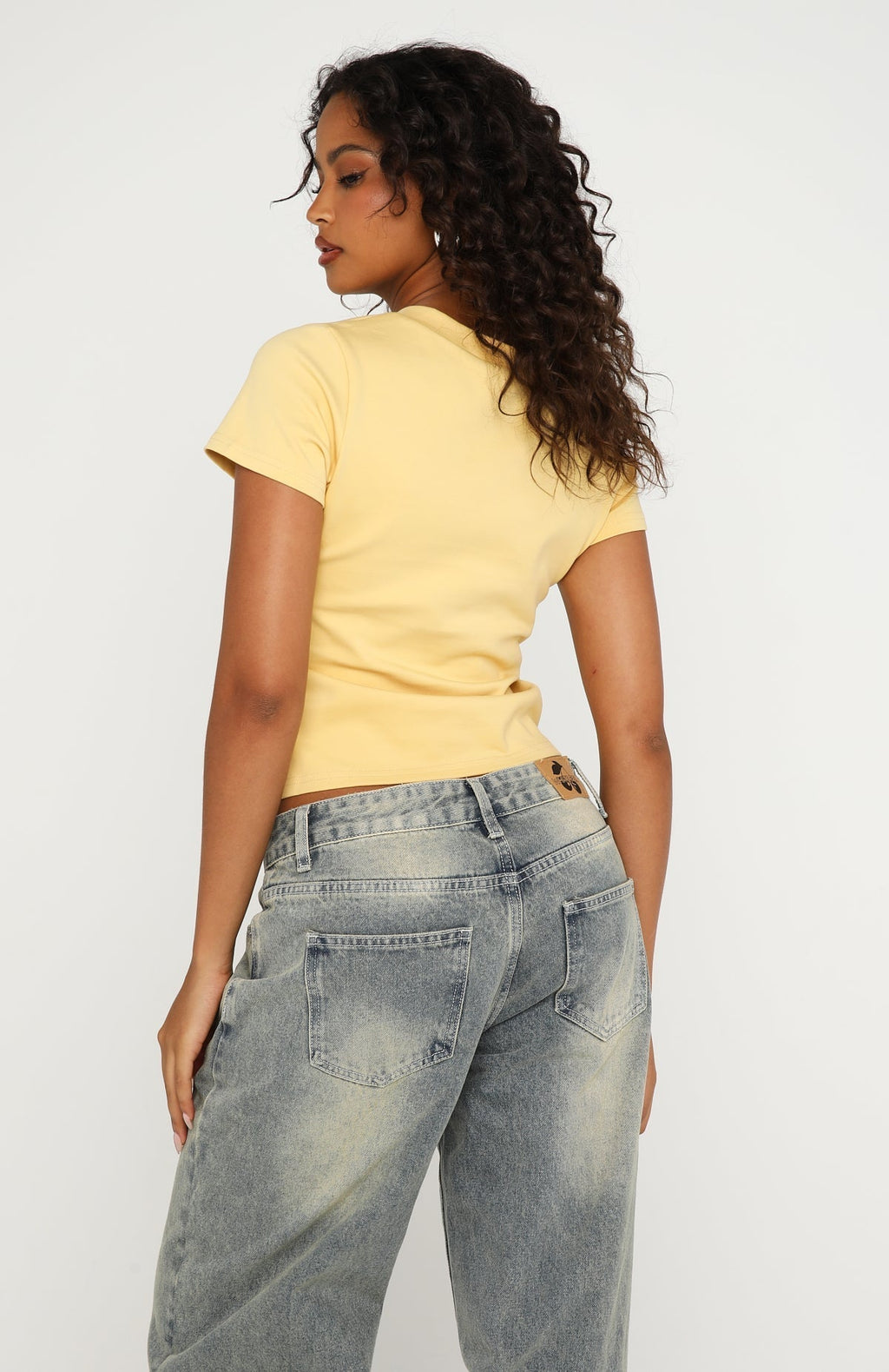 White Fox On The Hunt V Neck Top Honey