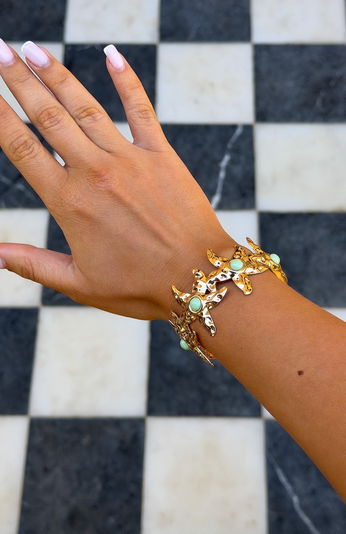 White Fox Matija Cuff Bracelet Gold