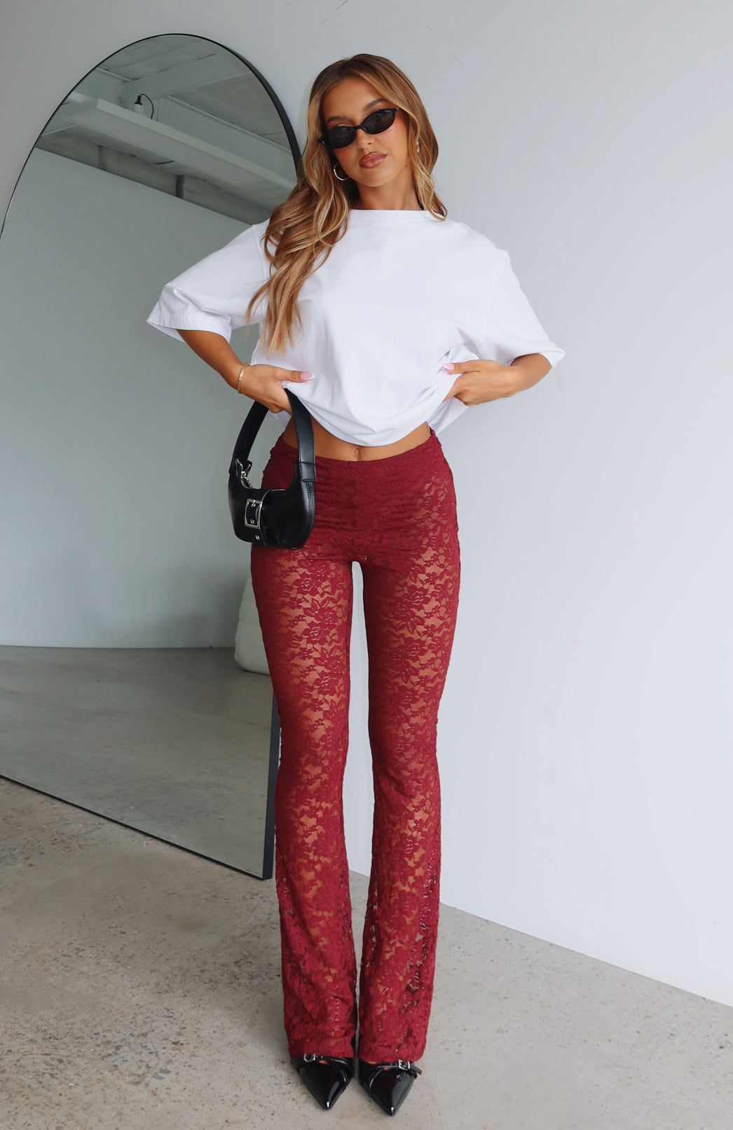 White Fox New Era Pants Wine