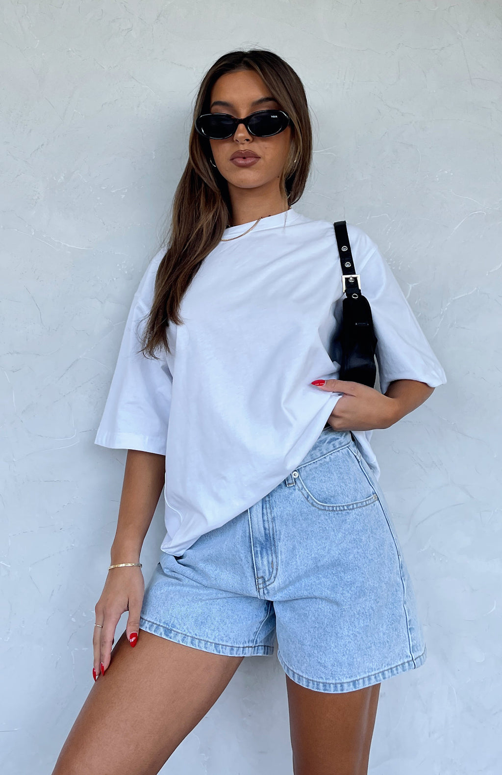 White Fox Let It Out Oversized Tee White