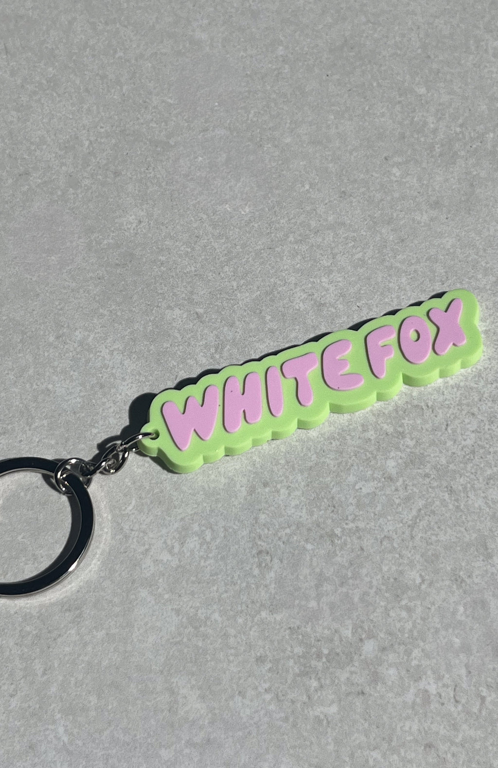 White Fox Chasing Rainbows Keychain 3 Pack Mixed