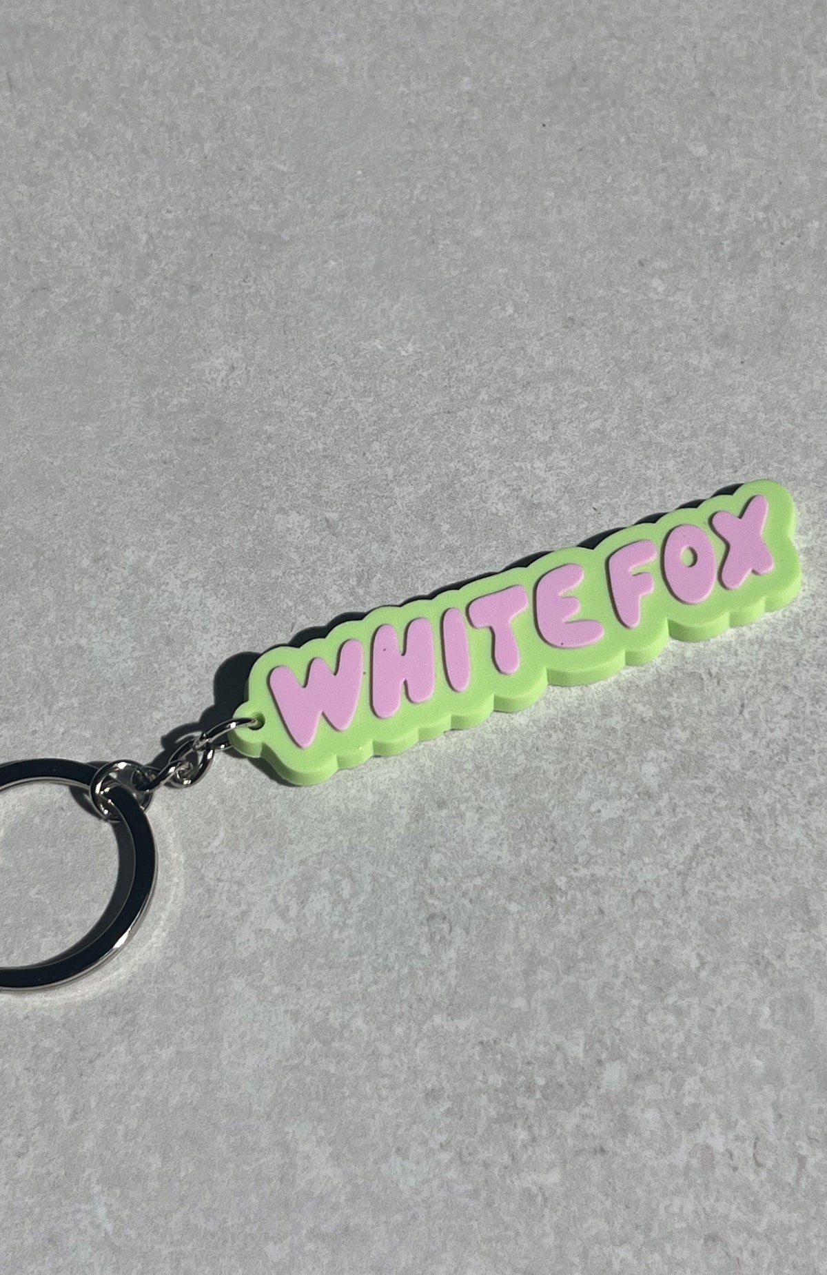White Fox Chasing Rainbows Keychain 3 Pack Mixed