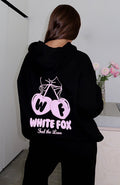 White Fox Feel The Love Oversized Hoodie Black