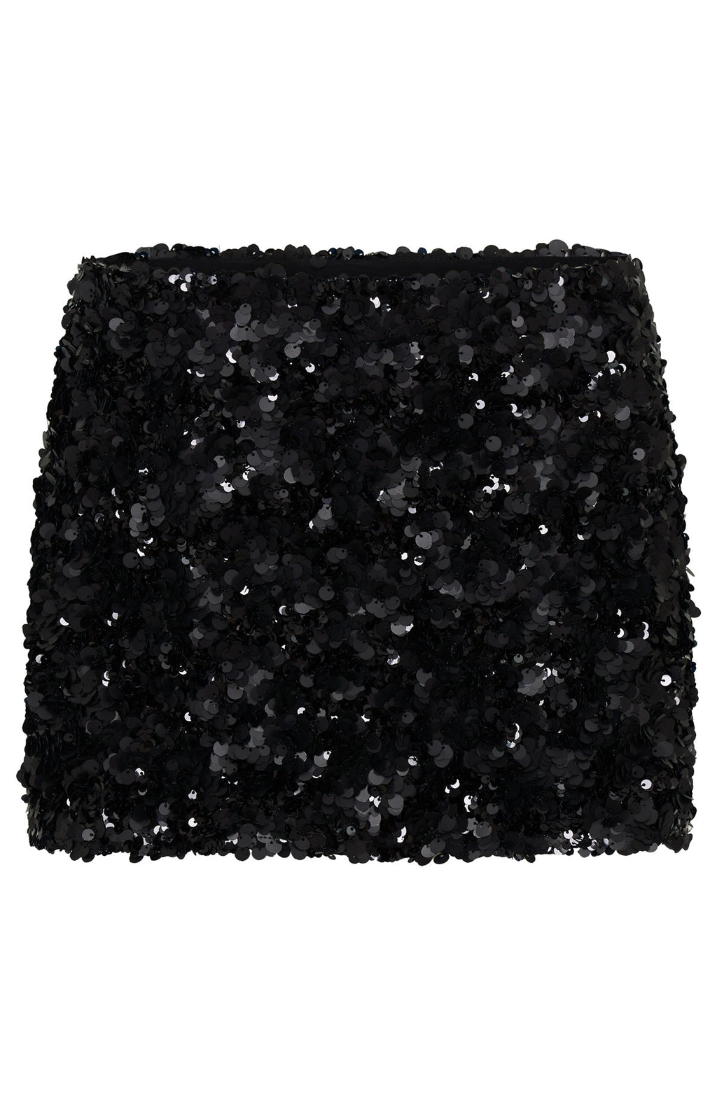 White Fox Party Mode Sequin Mini Skirt Black