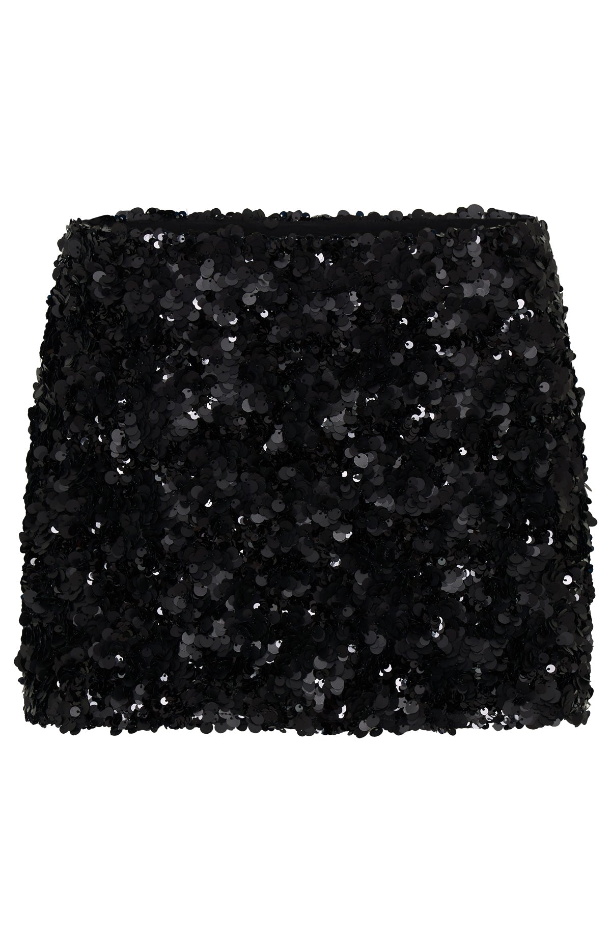 White Fox Party Mode Sequin Mini Skirt Black