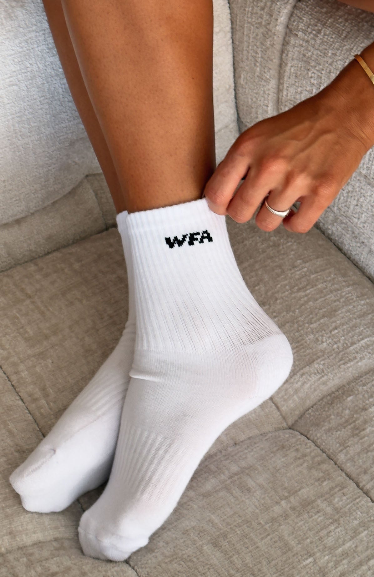 White Fox WFA 2 Pack Socks White/Black
