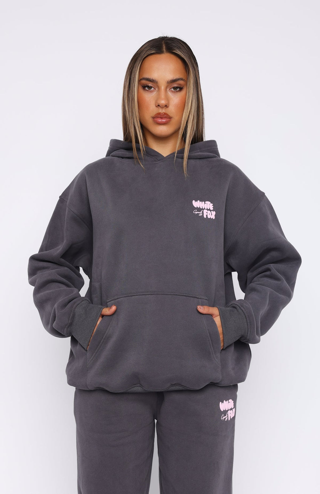 White Fox Capsule 9 Star Of The Moment Oversized Hoodie Volcanic
