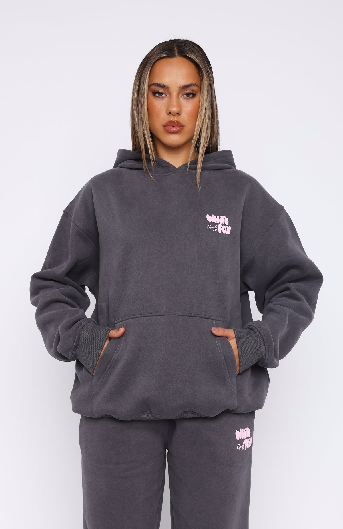 White Fox Capsule 9 Star Of The Moment Oversized Hoodie Volcanic