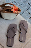 White Fox Josie Thong Sandals Chocolate