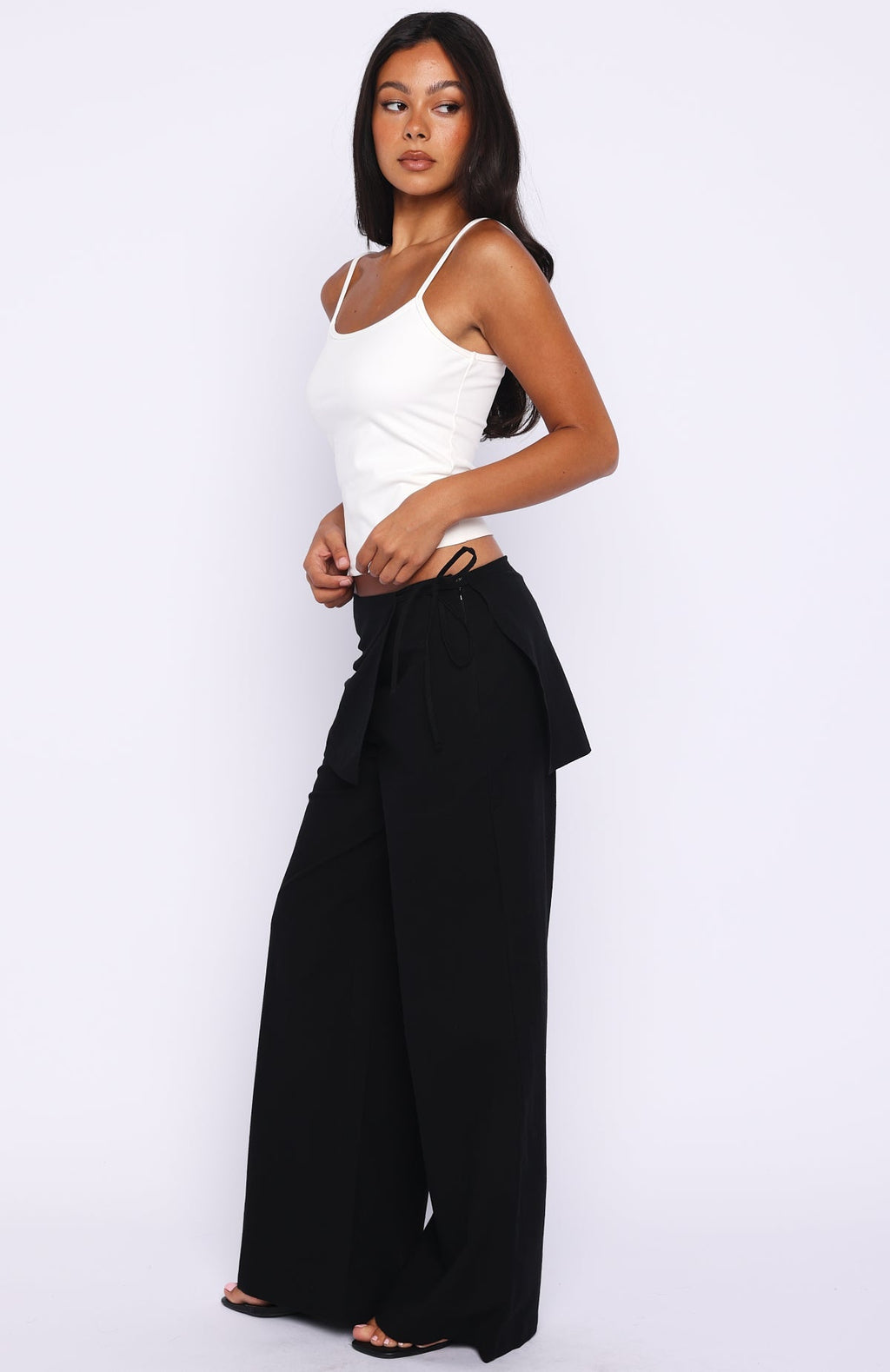 White Fox Off Beat Pants Black
