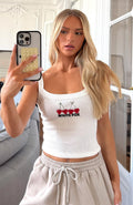 White Fox Club 14 Taylah Singlet Top White