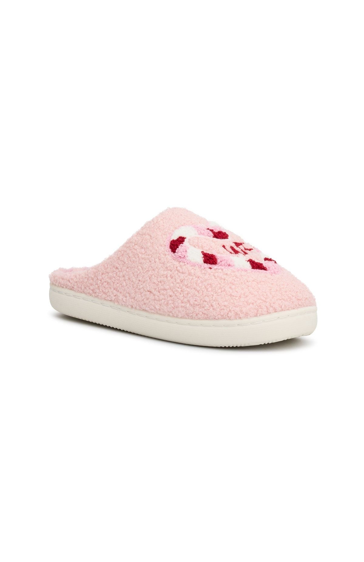 White Fox Dasher Slippers Pink