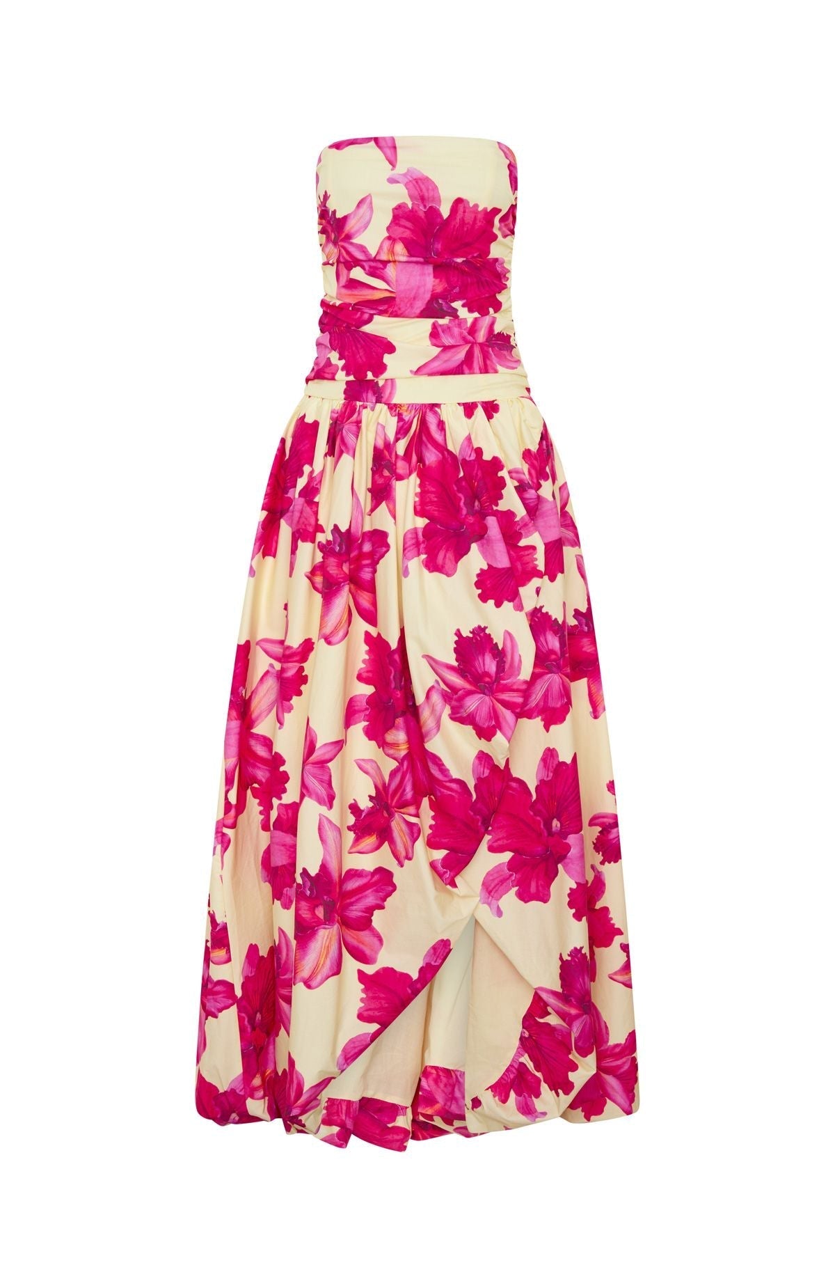 White Fox Keep My Promise Strapless Maxi Dress Siena Bloom