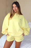 White Fox Test Drive Oversized Sweater Lemon