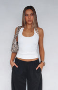 White Fox The Fast Life Halter Top White