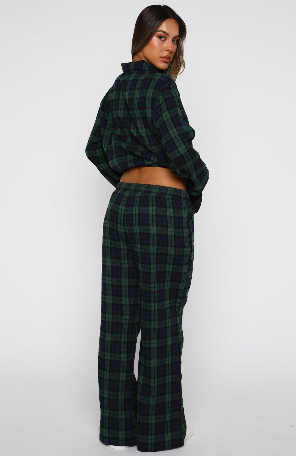White Fox That Time Of Year Pyjama Pants Green/Navy