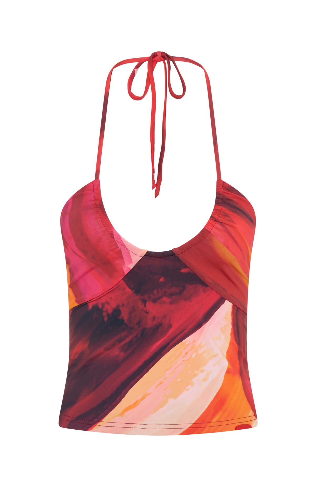White Fox Ocean Obsessions Halter Top Sunset Petal