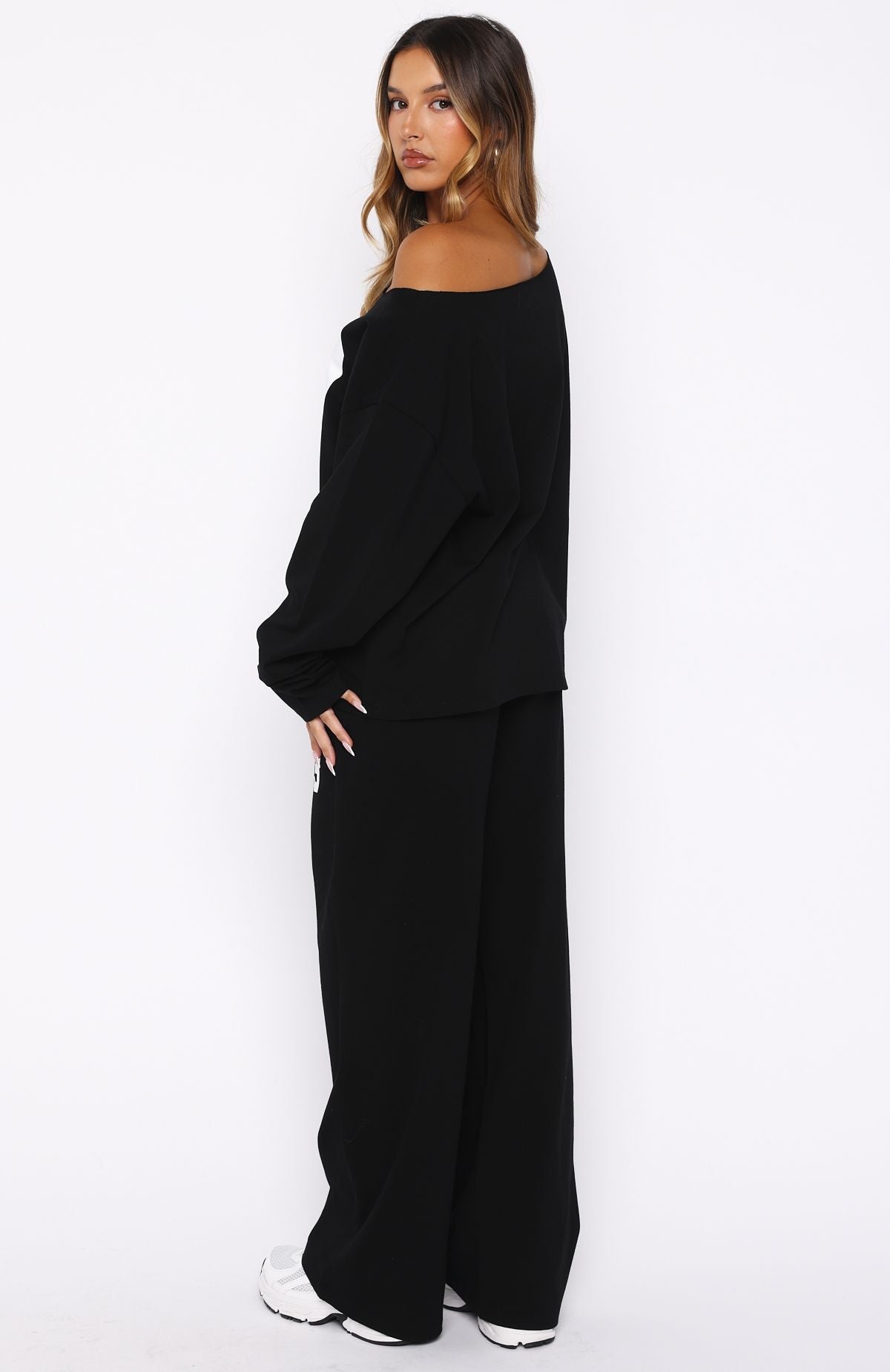 White Fox Only One Left Track Pants Black