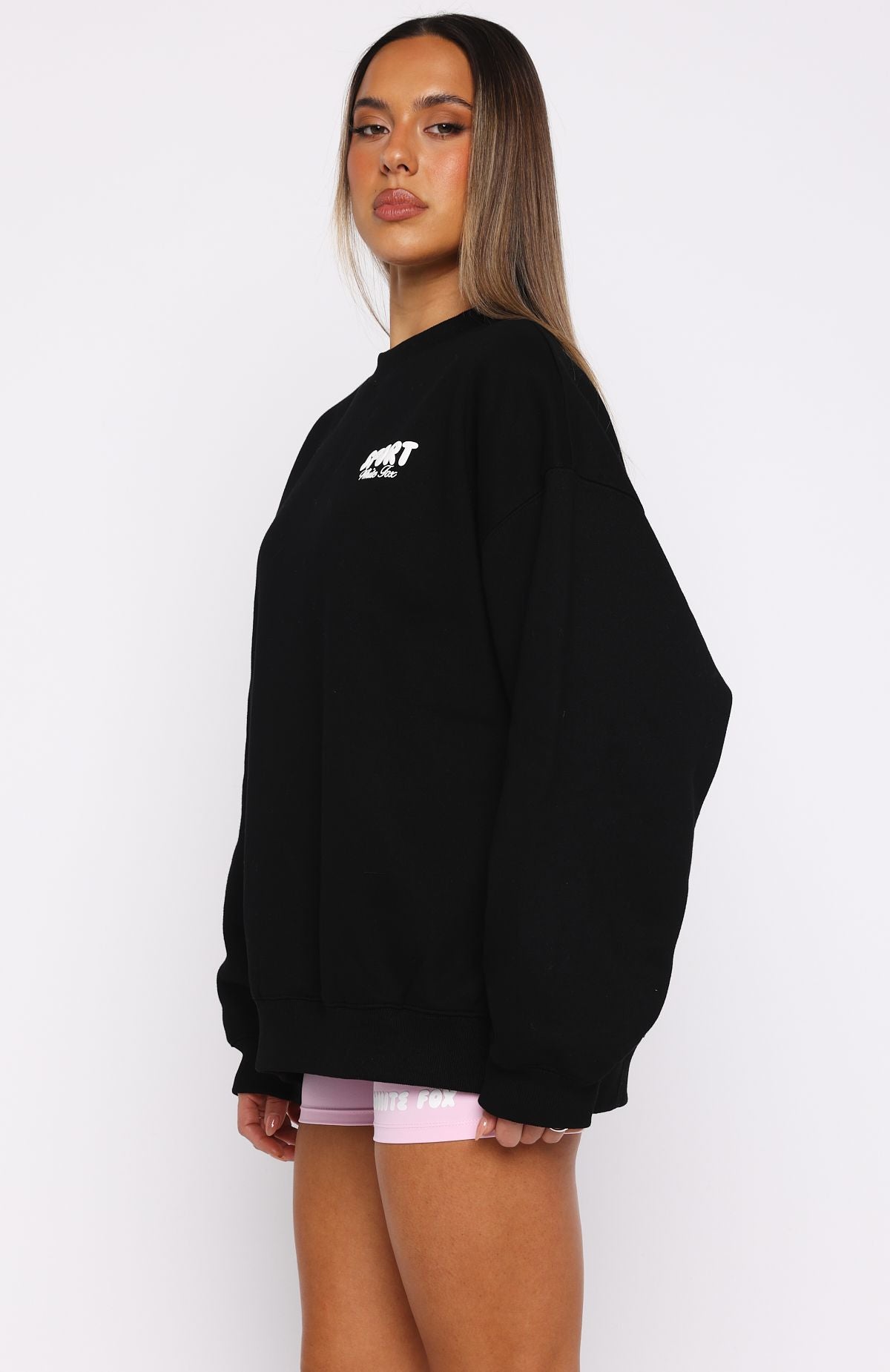 White Fox Club 14 Peyton Oversized Sweater Black