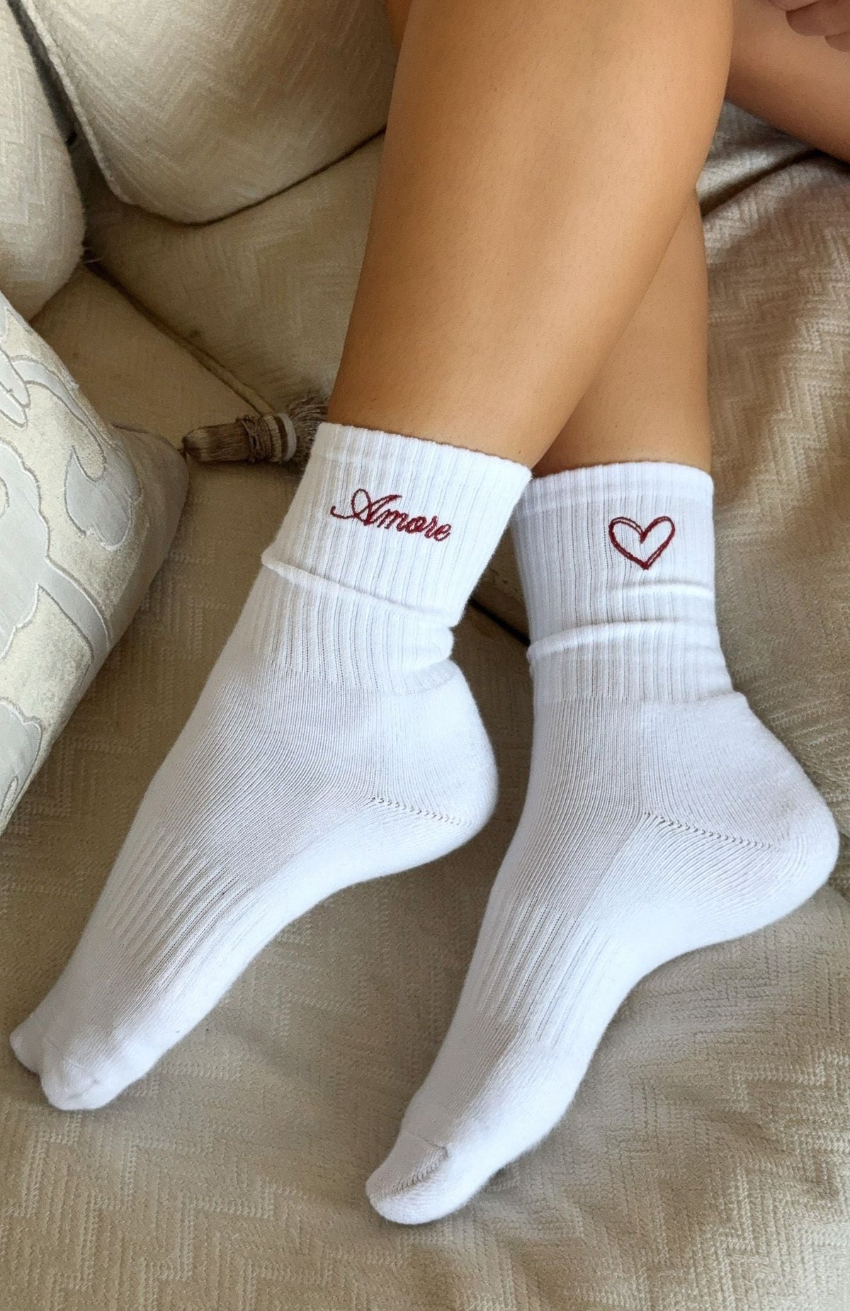 White Fox Amore Mio Socks White