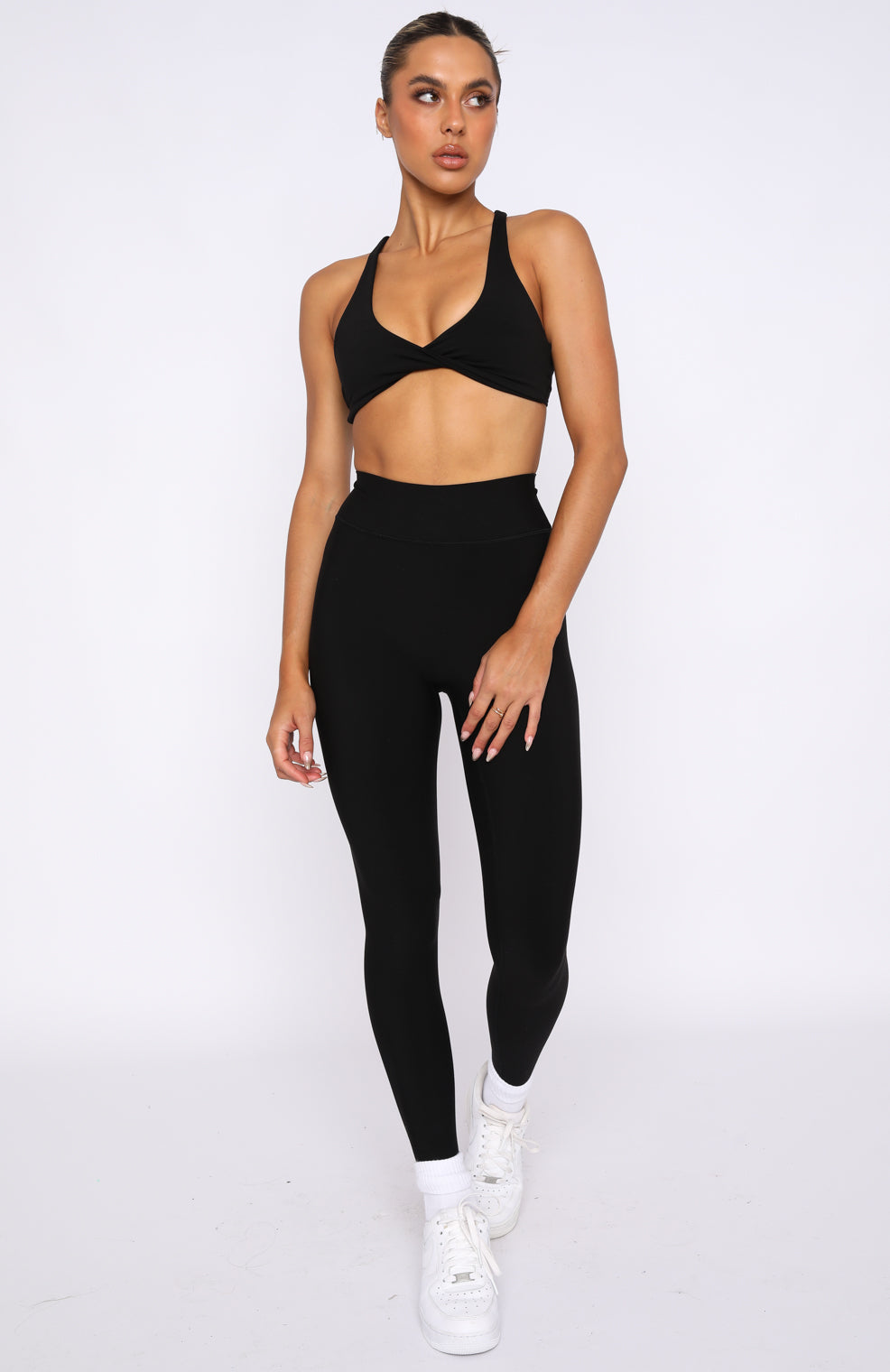 White Fox High Definition Sports Bra Black