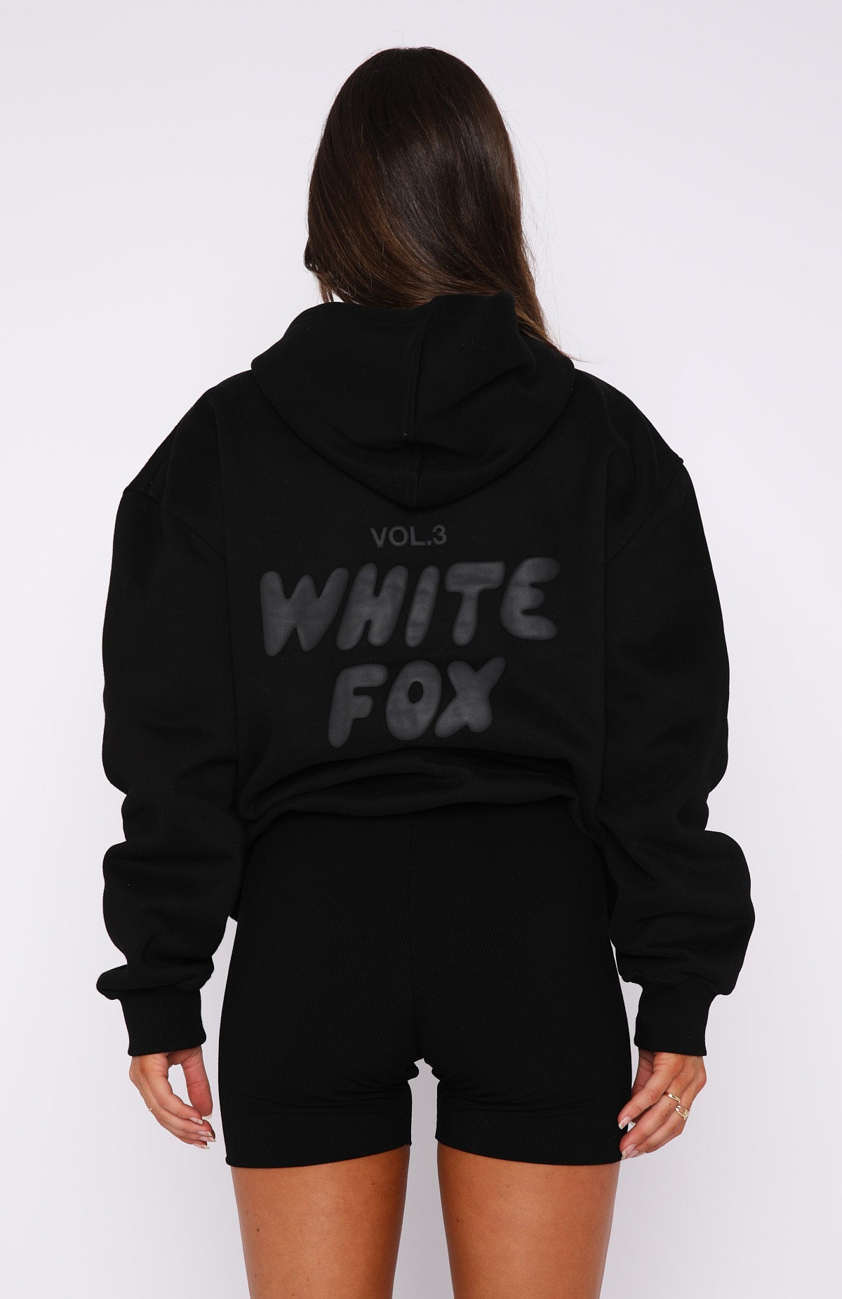 White Fox Offstage Ribbed Bike Shorts Onyx