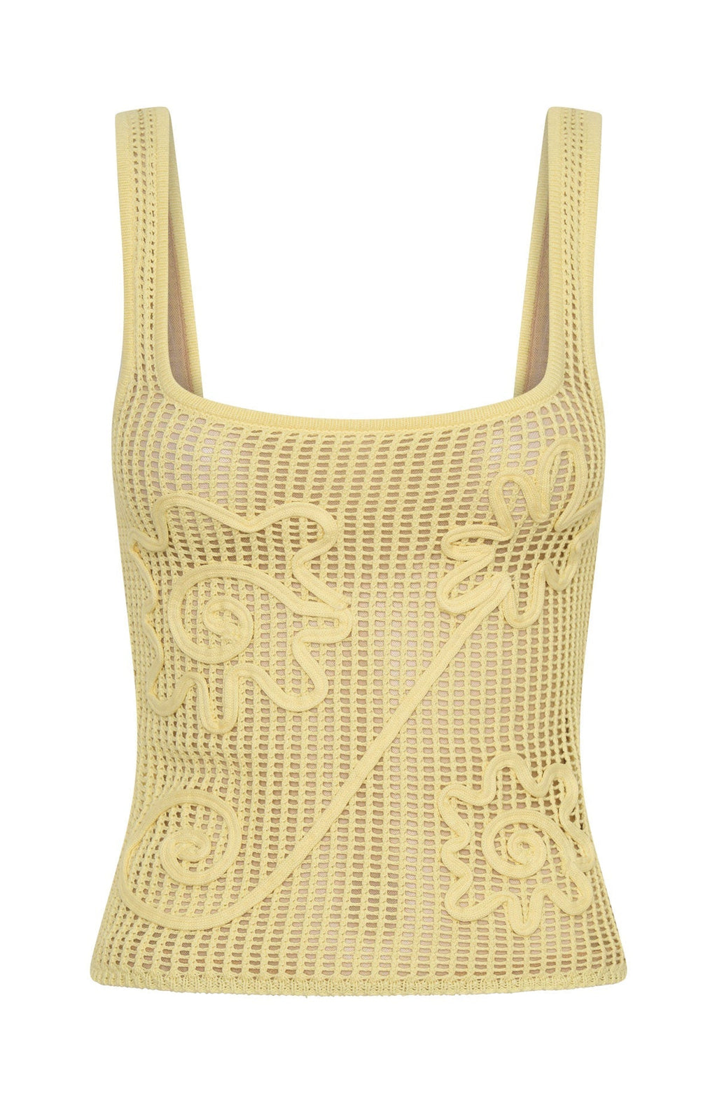 White Fox Living Loud Knit Top Lemon