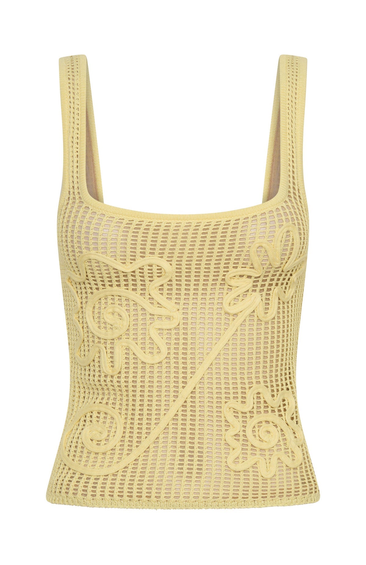 White Fox Living Loud Knit Top Lemon