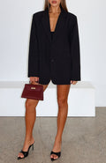 White Fox Catch Me Now Oversized Blazer Black