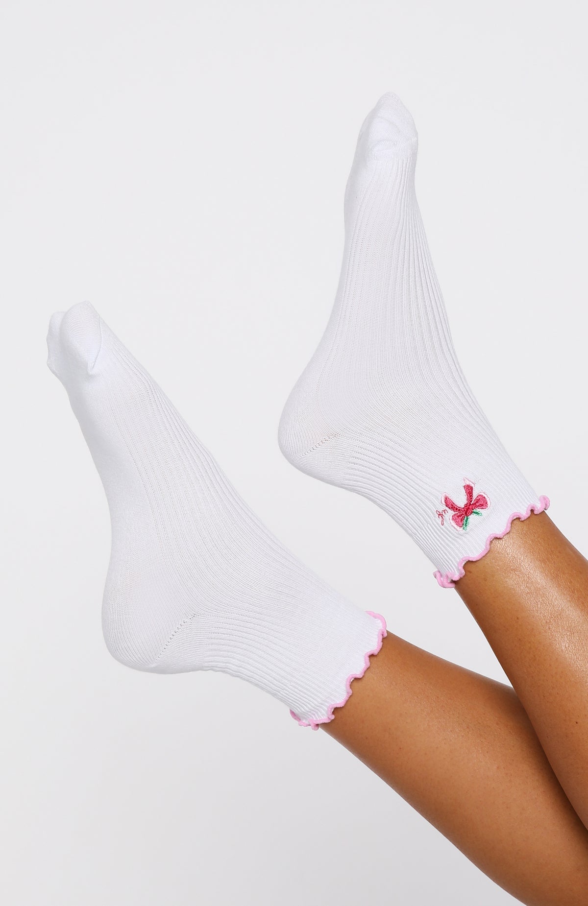 White Fox Festive Socks 2 Pack White