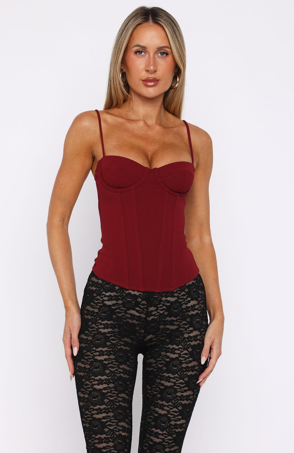 White Fox Moonlight Dance Bustier Wine