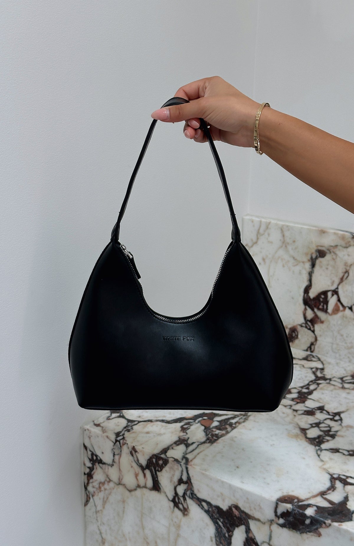 White Fox Becca Shoulder Bag Black