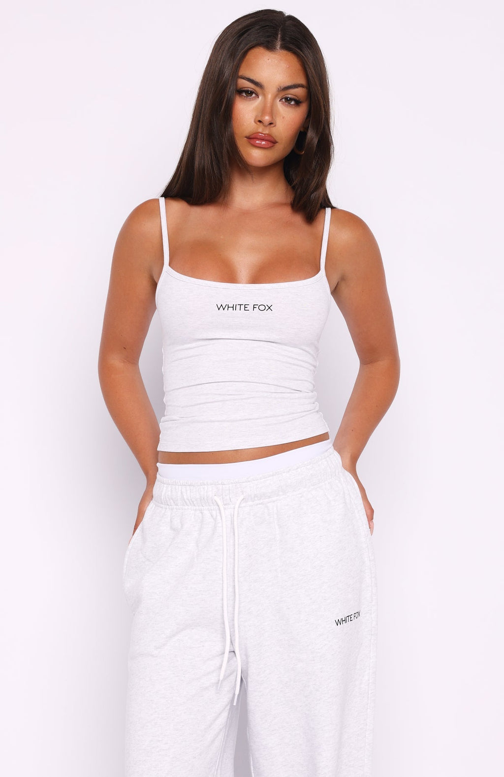 White Fox Off The Field Singlet Top Grey