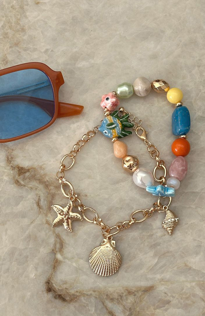 White Fox Everest Bracelet Set Gold