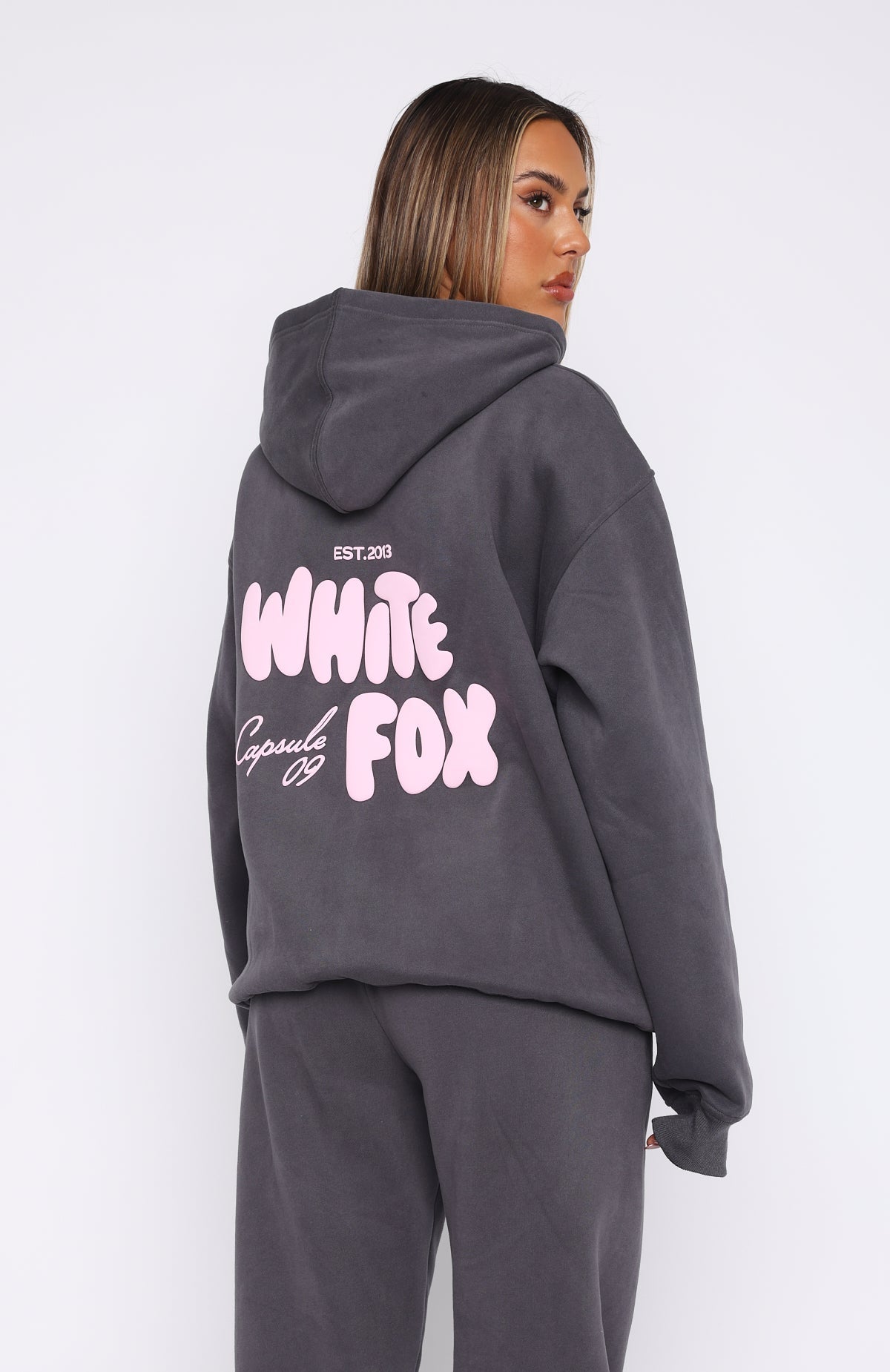 White Fox Capsule 9 Star Of The Moment Oversized Hoodie Volcanic