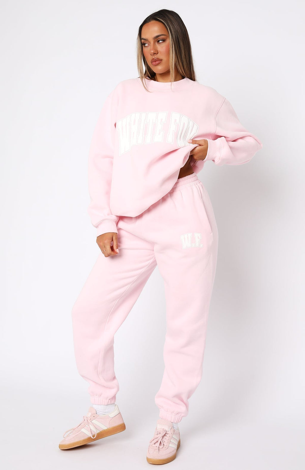White Fox Decade Classics Varsity Sweatpants Posy