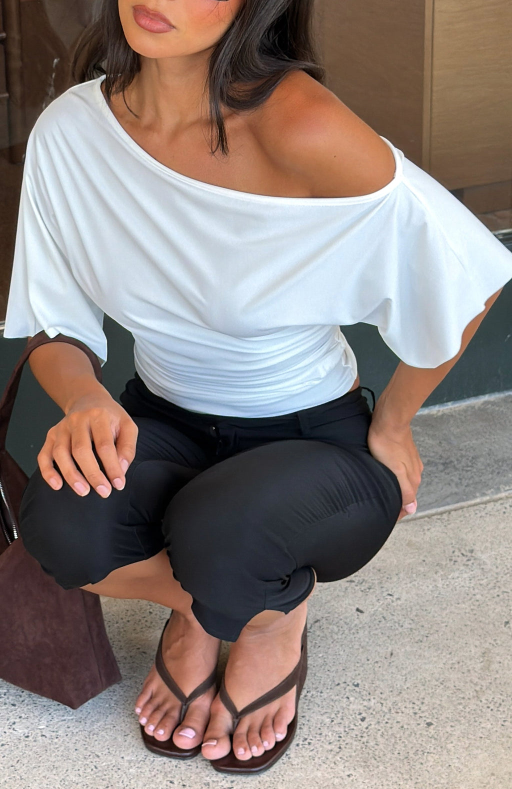 White Fox Marrakech Moments Cinched Waist Top White