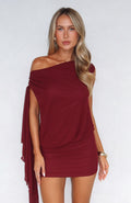 White Fox Sicilian Dreams Mini Dress Wine