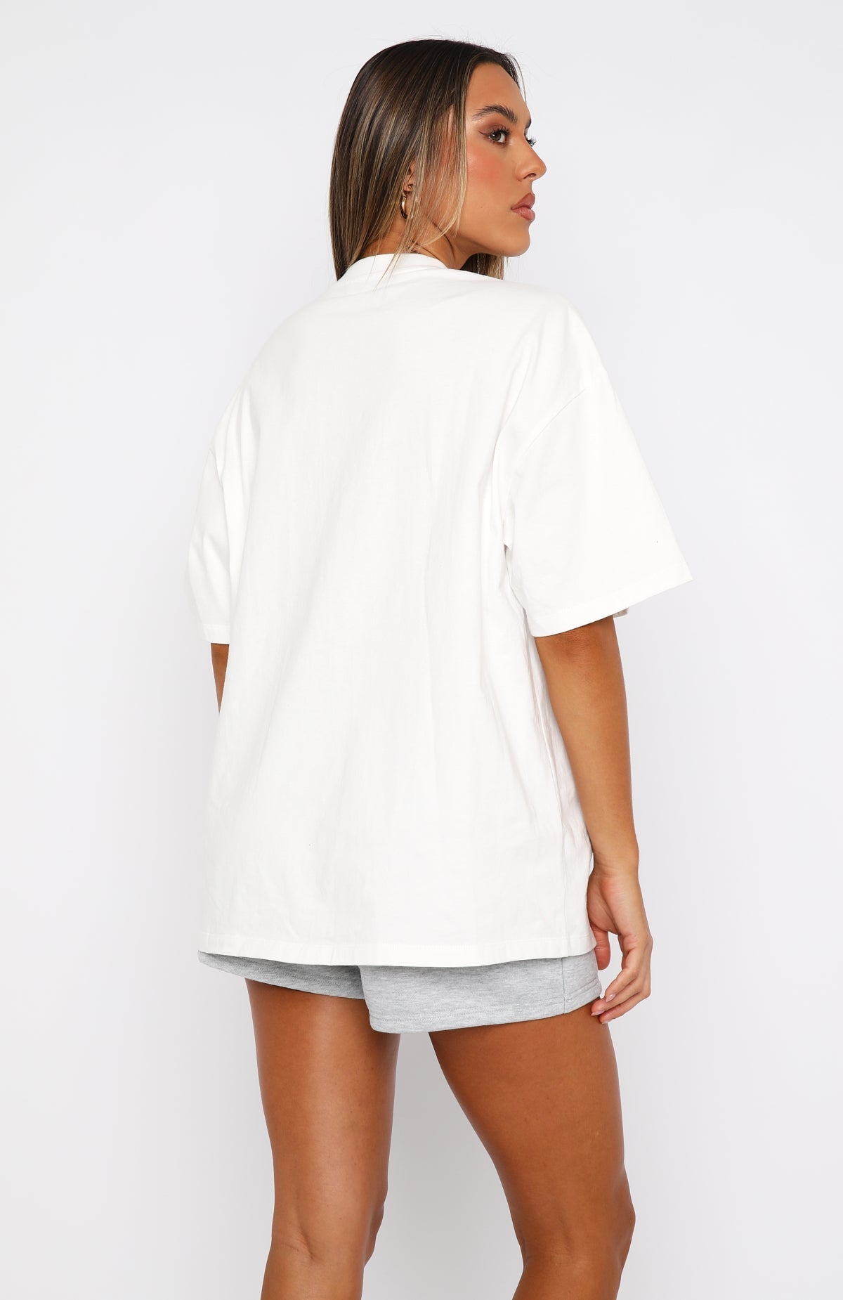 White Fox With Love Forever Oversized Tee White/Blue