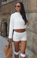 White Fox Cosy Kindness Knit Sweater Off White