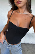 White Fox In The Morning Bustier Black