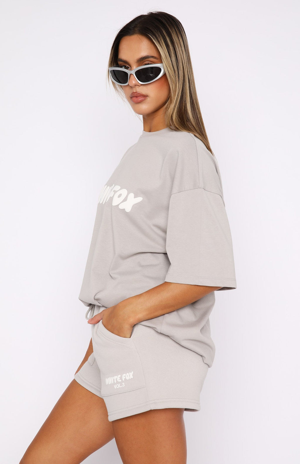 White Fox Offstage Lounge Shorts Moon