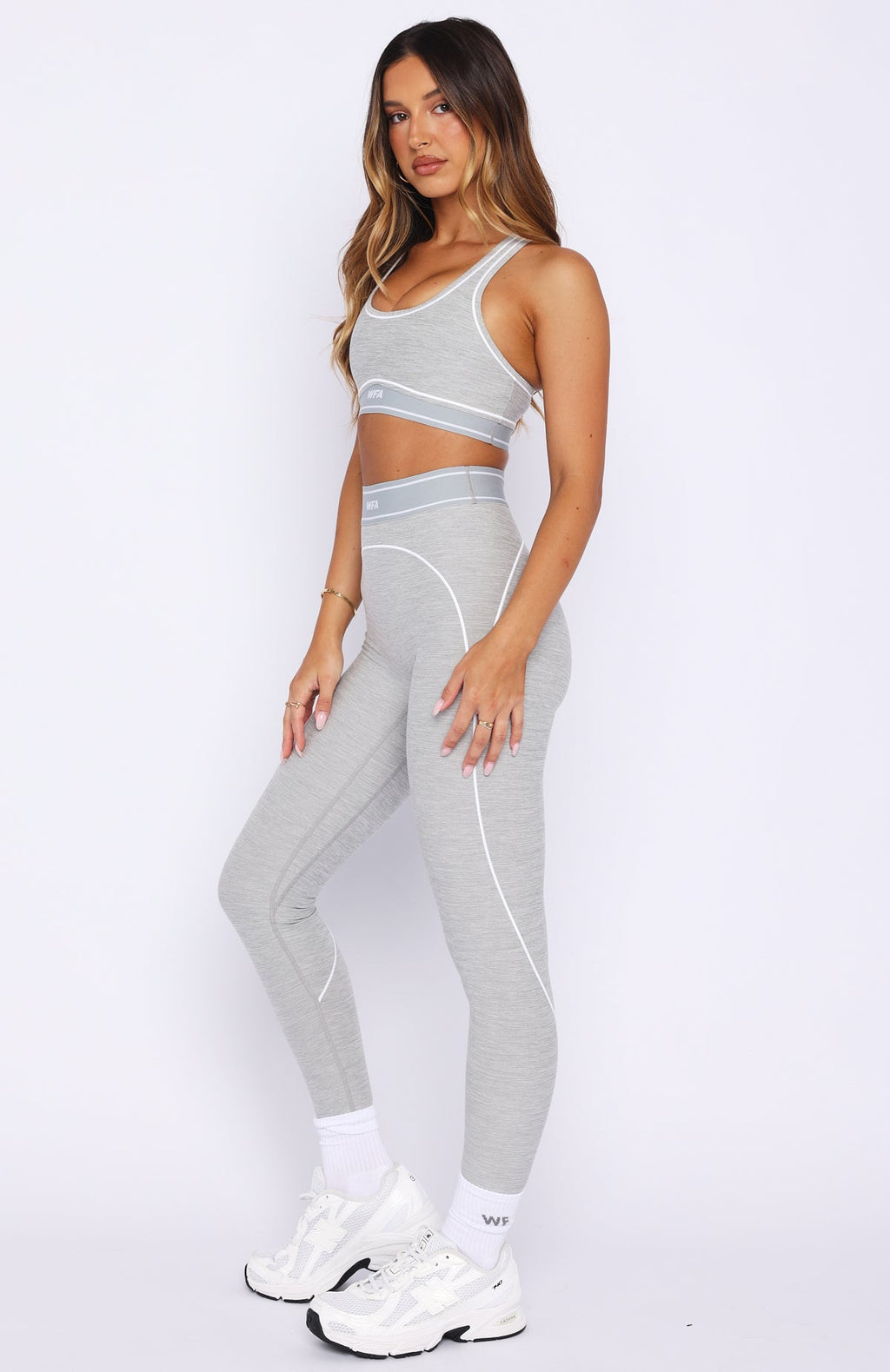 White Fox Challenge Leggings Grey Marle