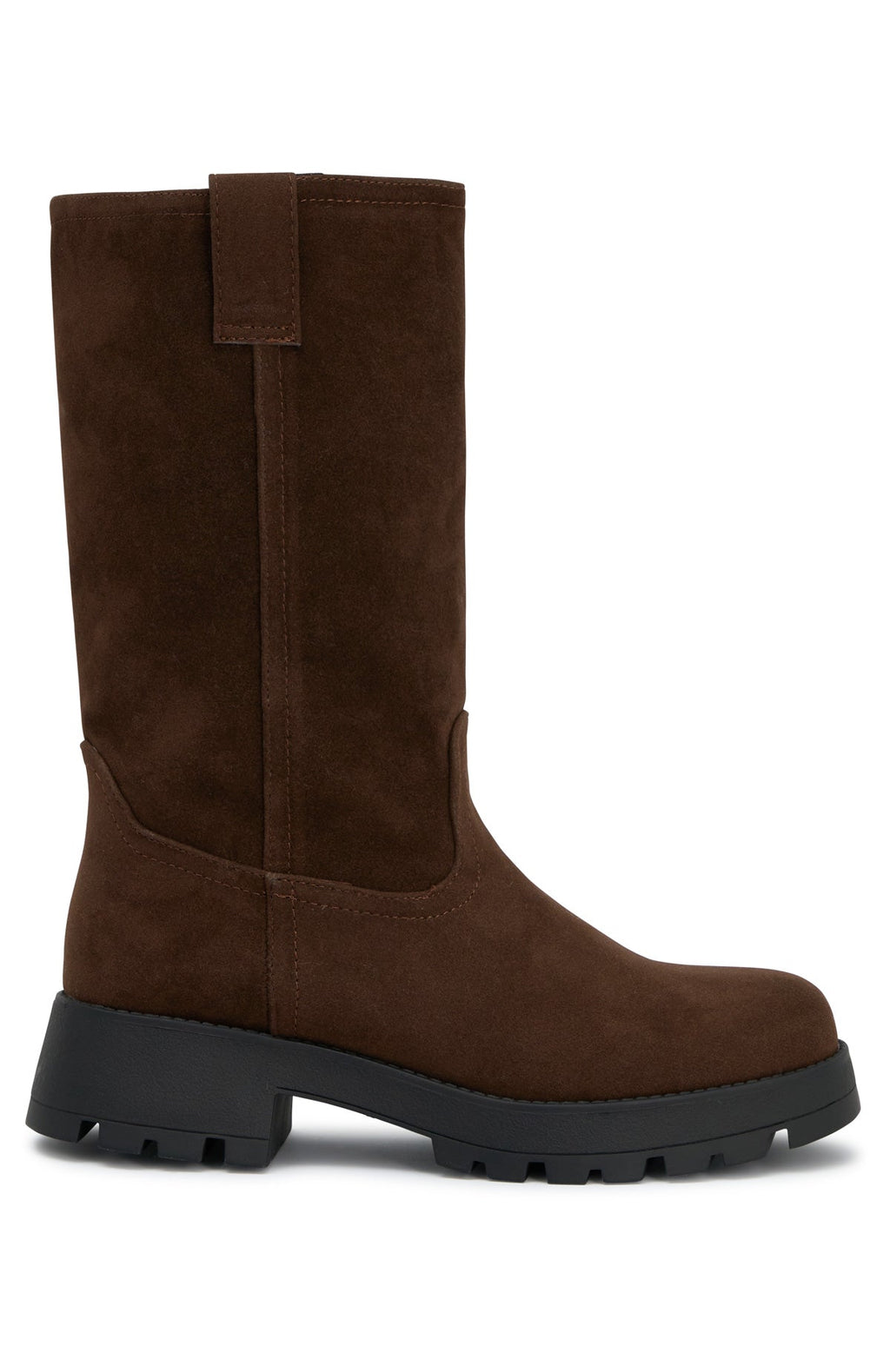 White Fox Rita Boots Chocolate Faux Suede
