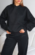 White Fox Come A Long Way Oversized Hoodie Black