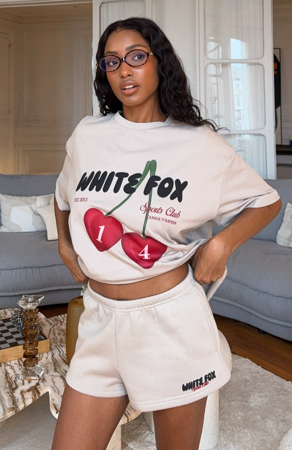 White Fox Club 14 Trinity Lounge Shorts Moon
