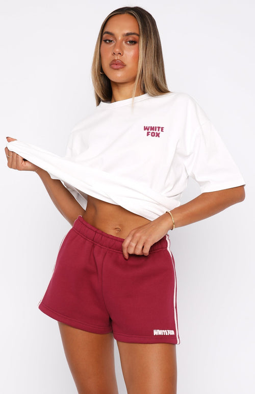 White Fox 11th Street Out & About Lounge Shorts Raspberry Jelly